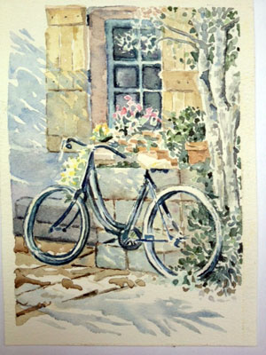 Blue bicycle